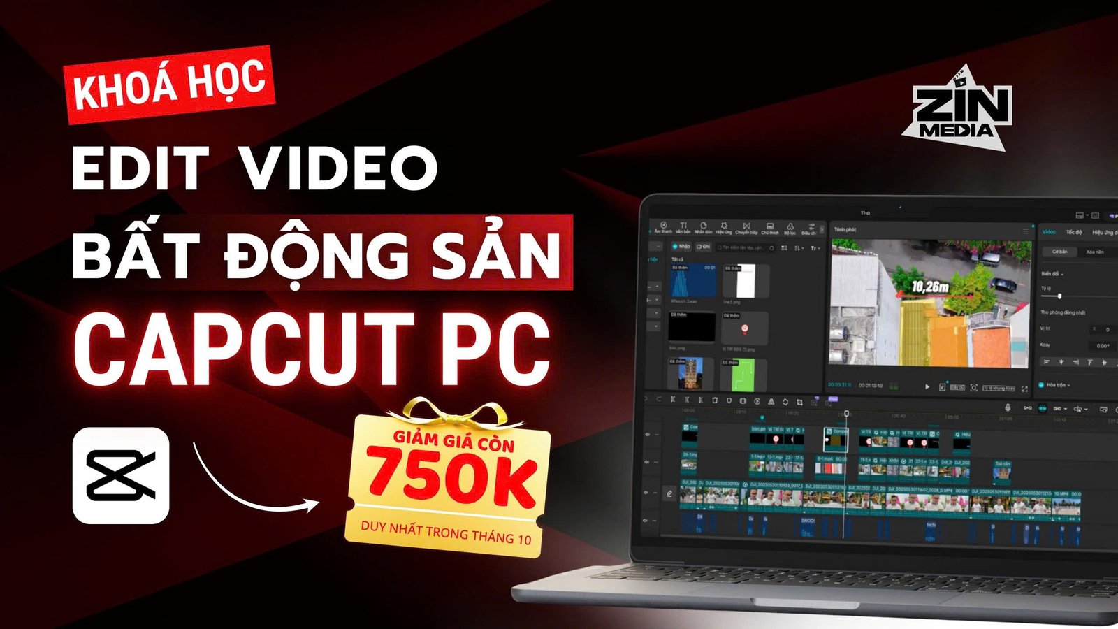 Khoá học 2: Edit Video Bất Động Sản Trên Capcut PC