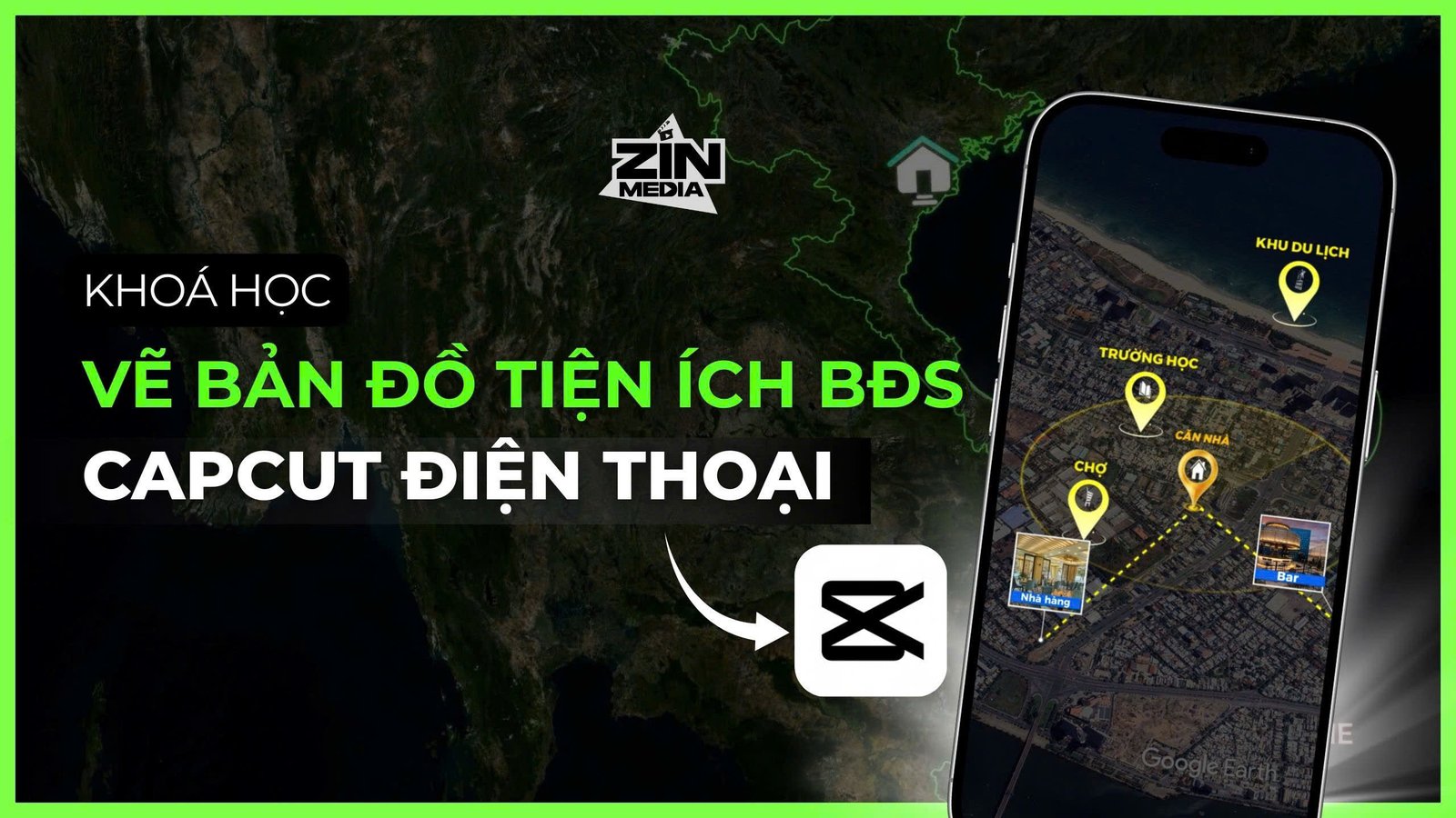Khoá học 1.3: Vẽ Bản Đồ Tiện Ích BĐS Trên CapCut ĐT