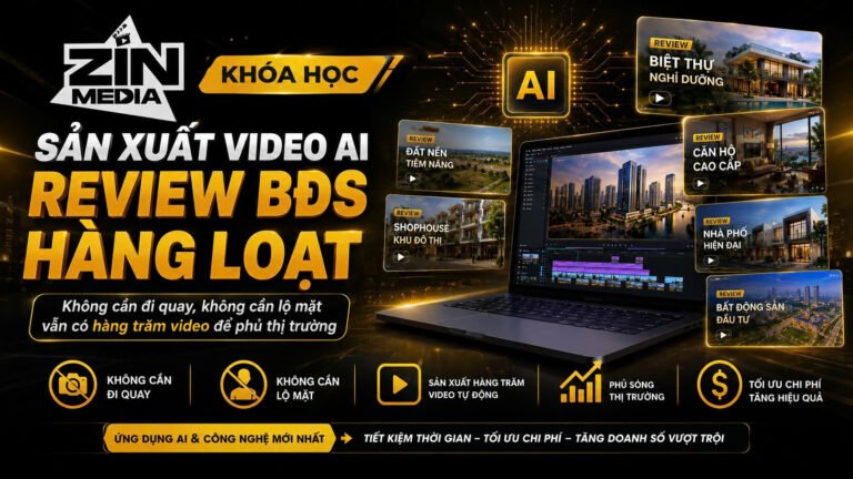 Khoá học 6: SẢN XUẤT VIDEO AI REVIEW BĐS HÀNG LOẠT